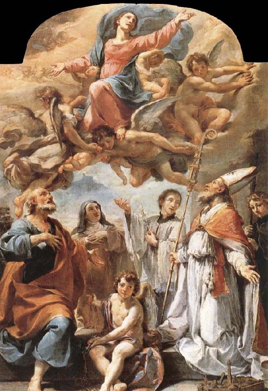 Ubaldo Gandolfi The Madonna in the glory with holy Germany oil painting art
